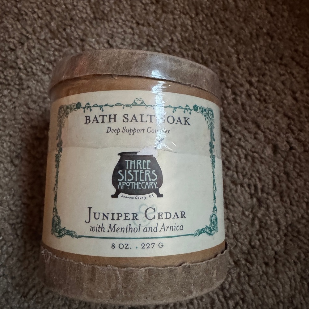 Juniper cedar bath salt soak
